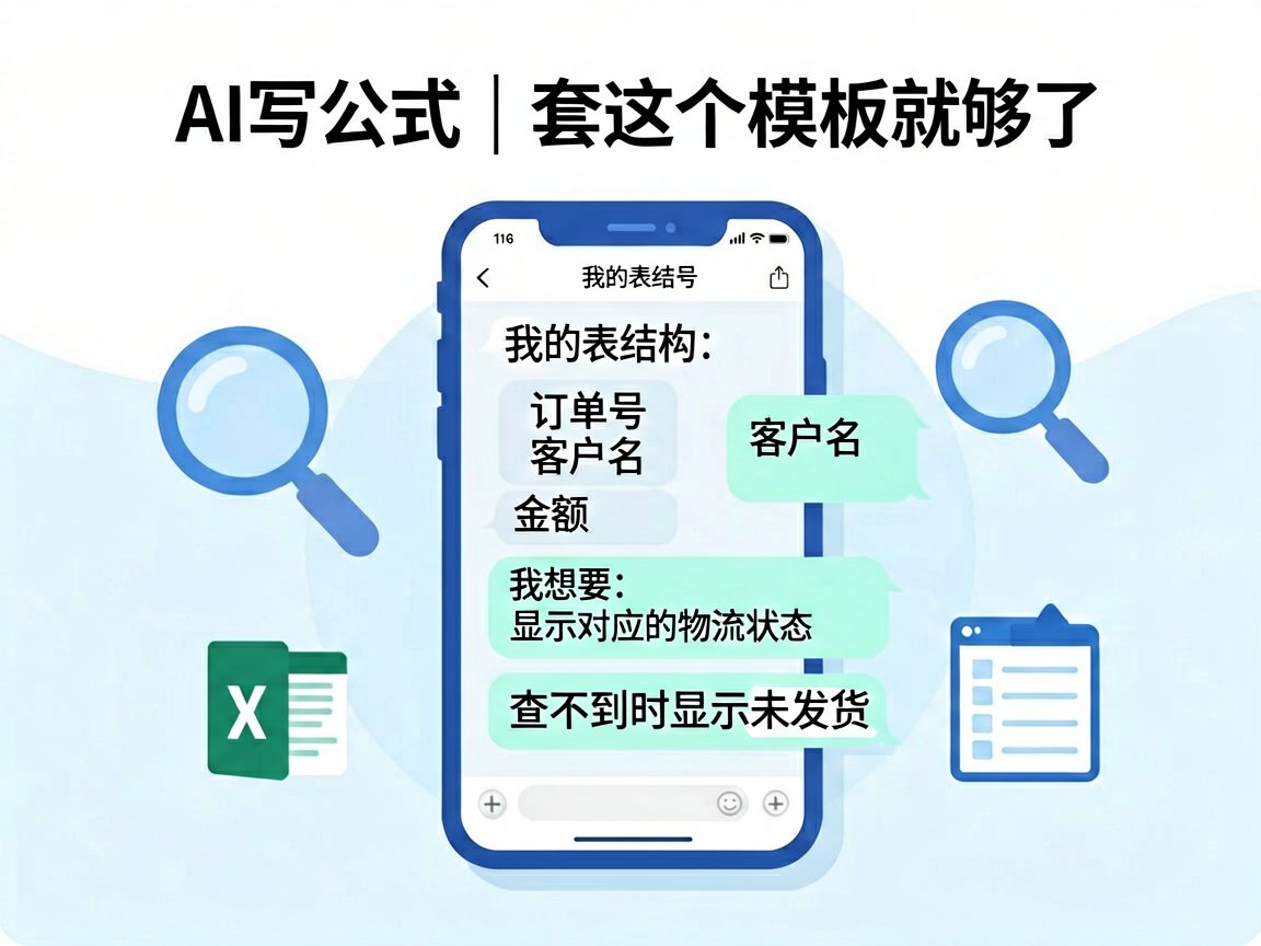 AI写公式套这个模板就够了:我的表结构+我想要+边界情况