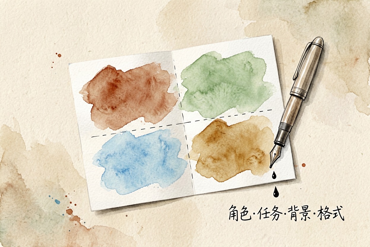 AI 提示词怎么写?四段结构和万能模板