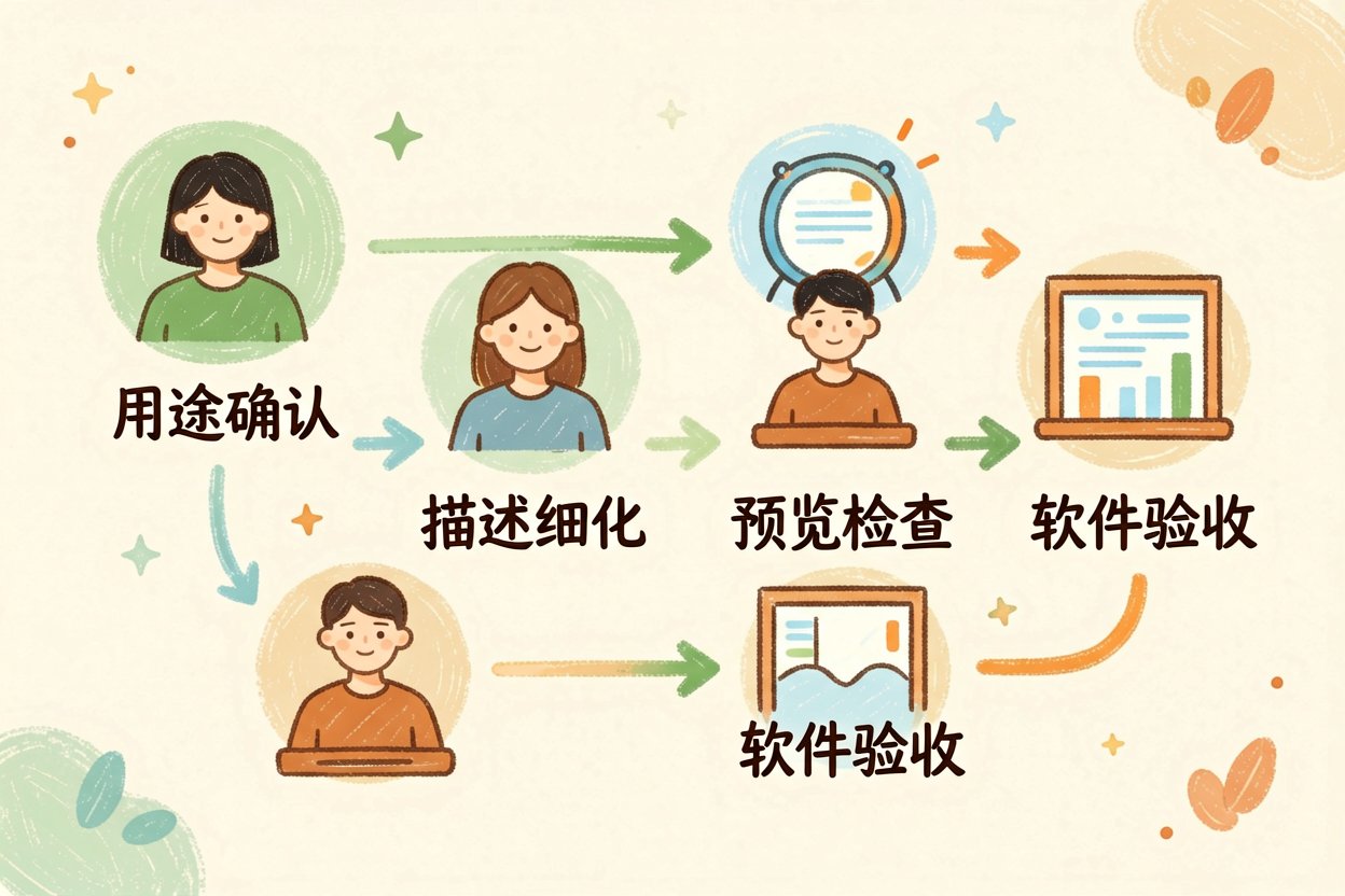 配图3第一次出模型的四步流程