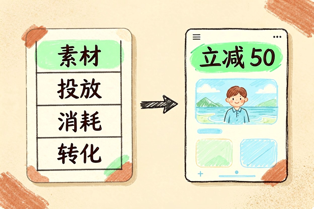 配图6素材库与落地页的配合