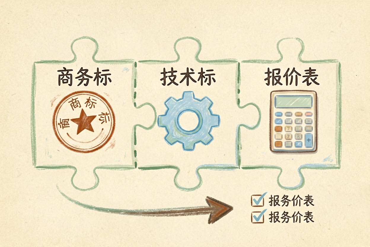 配图1拆解标书核心结构