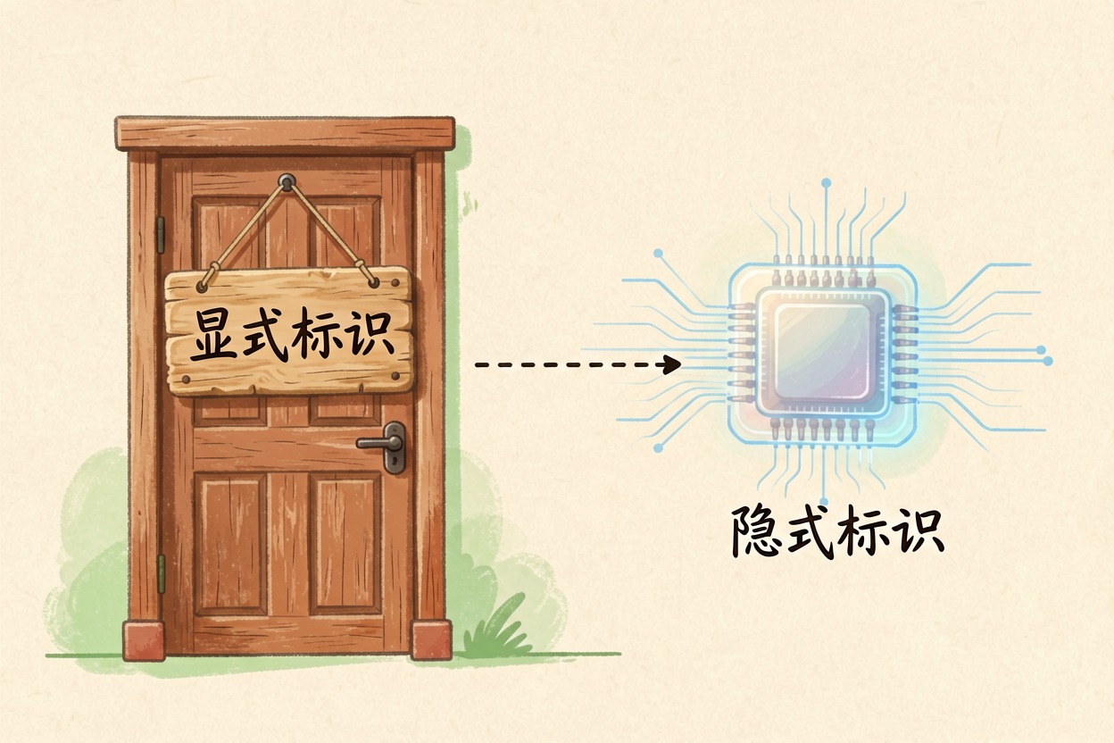 配图2显式标识与隐式标识