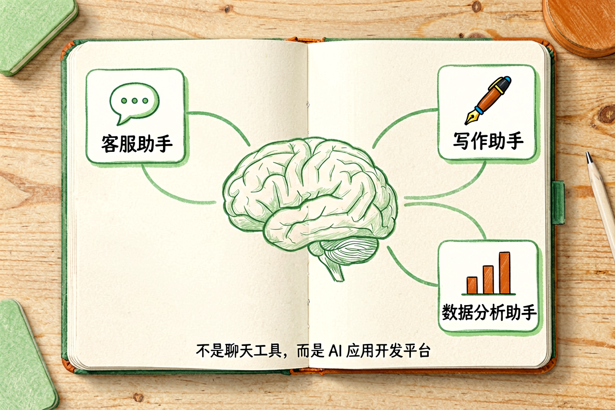 配图1平台定位:AI 应用开发平台