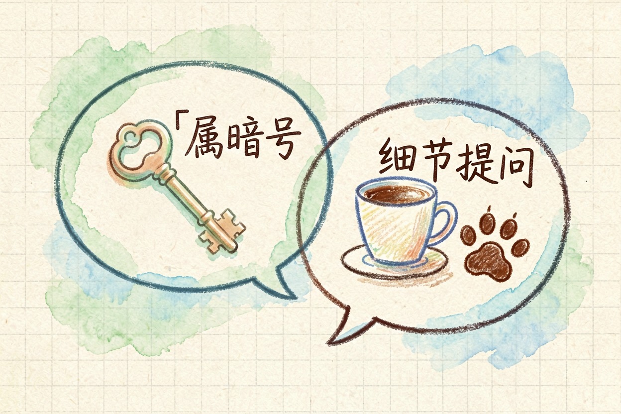 配图2动作二:专属暗号与细节提问