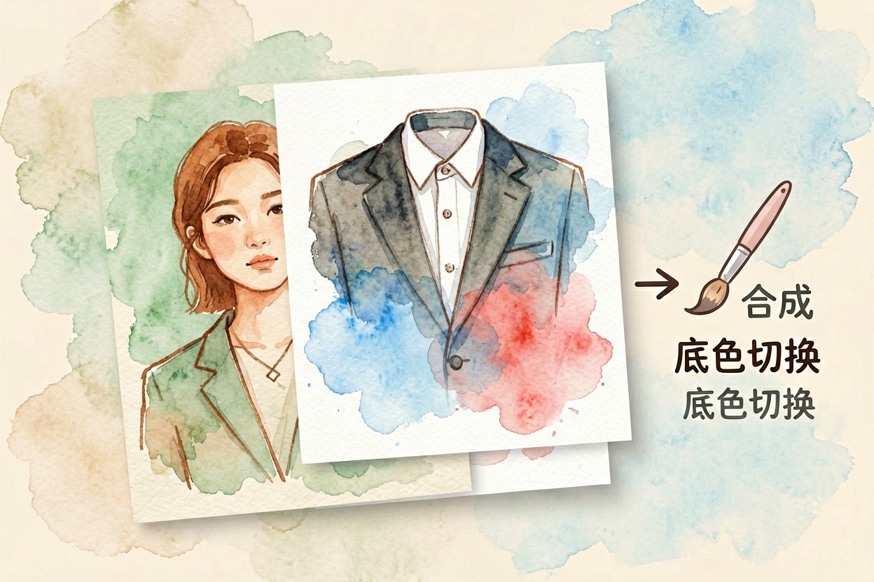 配图3AI 换底色与正装