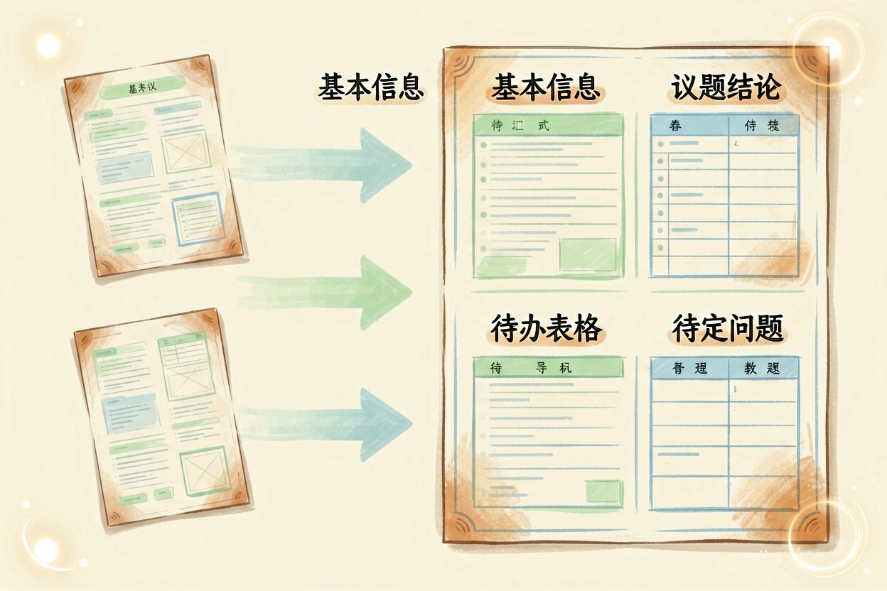 配图3结构化纪要生成
