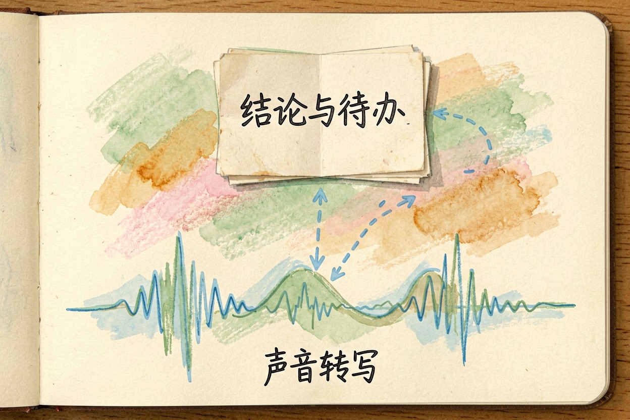 配图1转写与纪要的双层能力