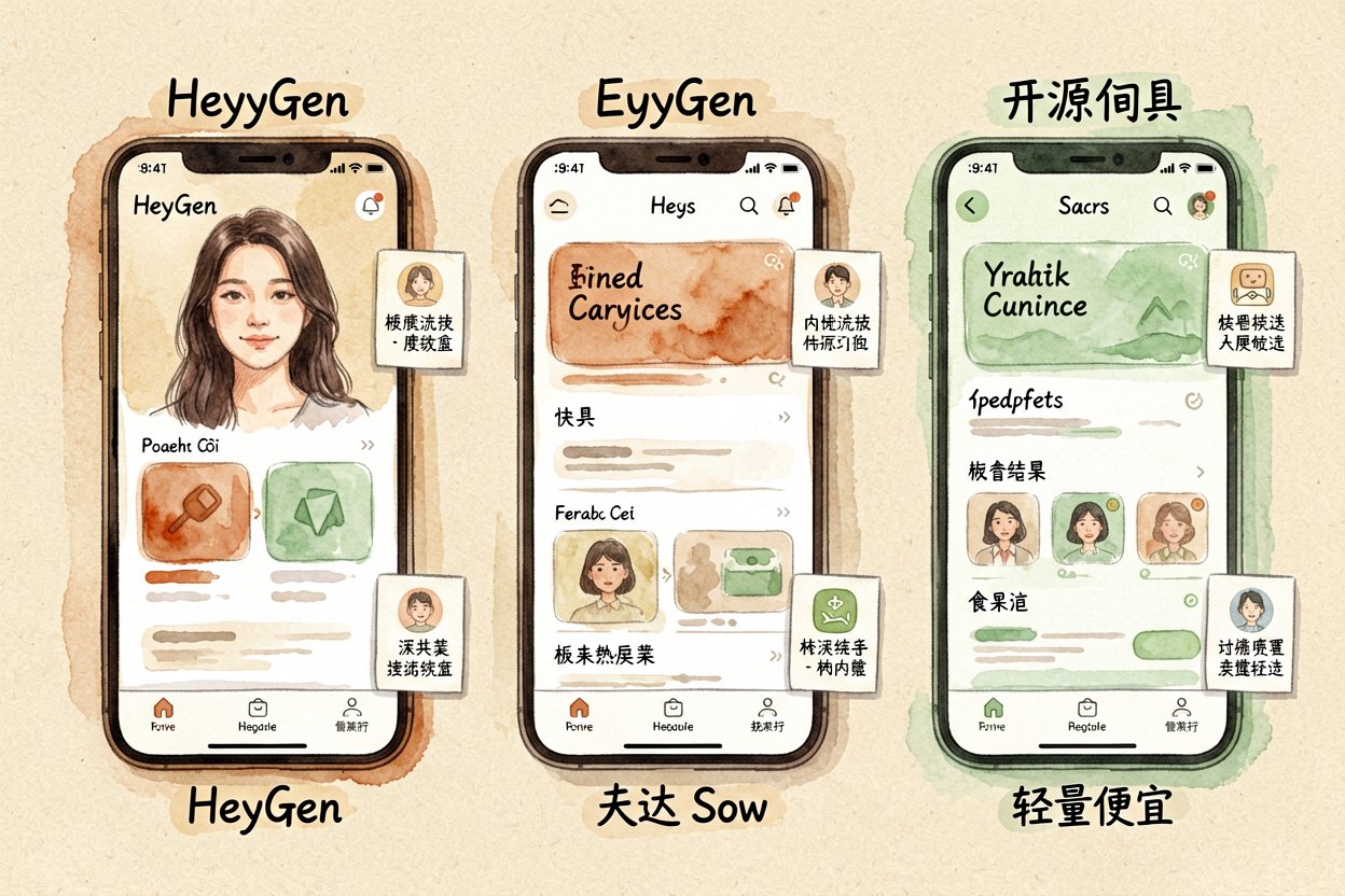 配图3工具点评：HeyGen 类工具