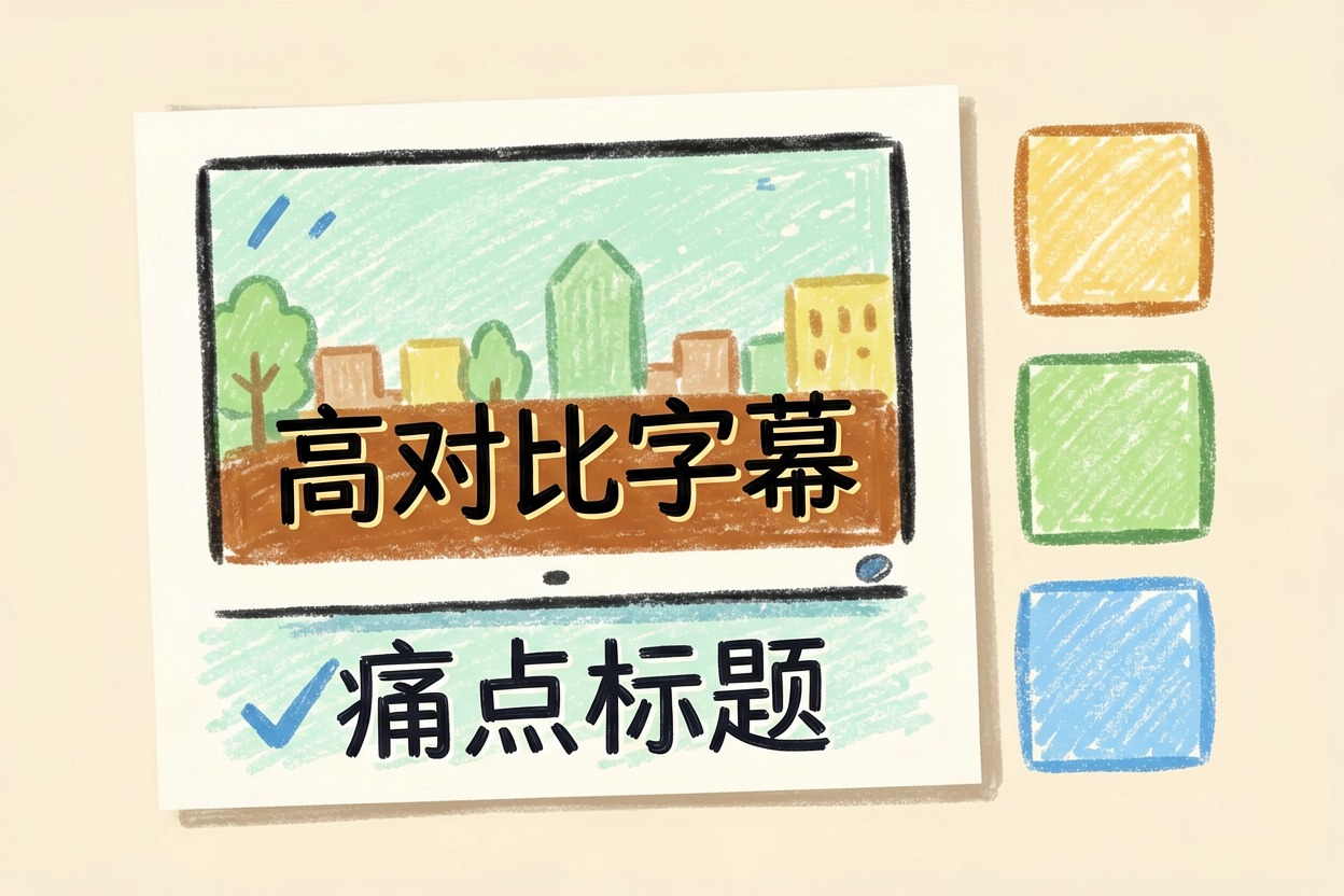 配图3字幕封面与发布避坑