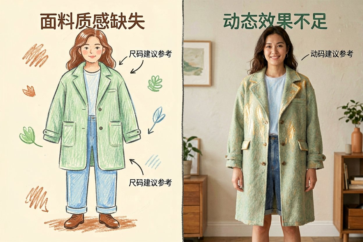 配图5差距:质感/尺码/动态