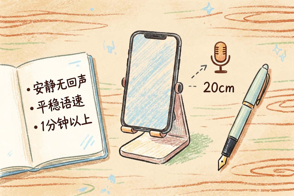 配图2干净样本录制要点