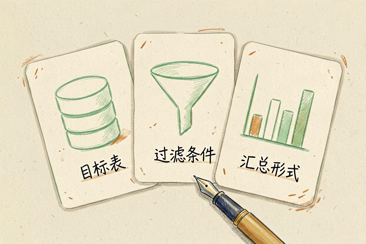 配图1明确查询三要素