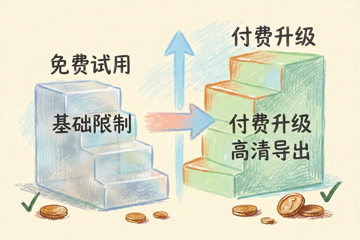 配图3免费与付费升级决策