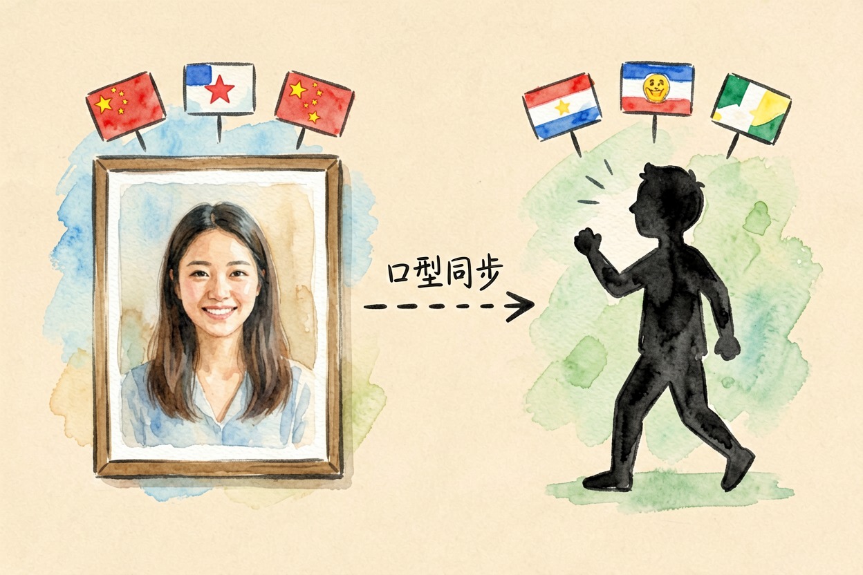 配图 2核心功能：口型同步与分身