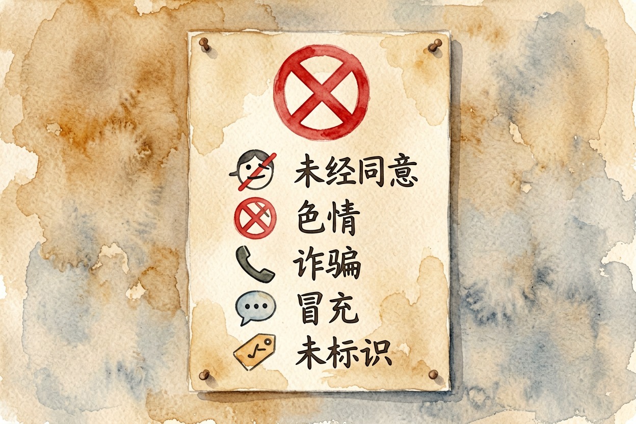 配图2五条红线警示
