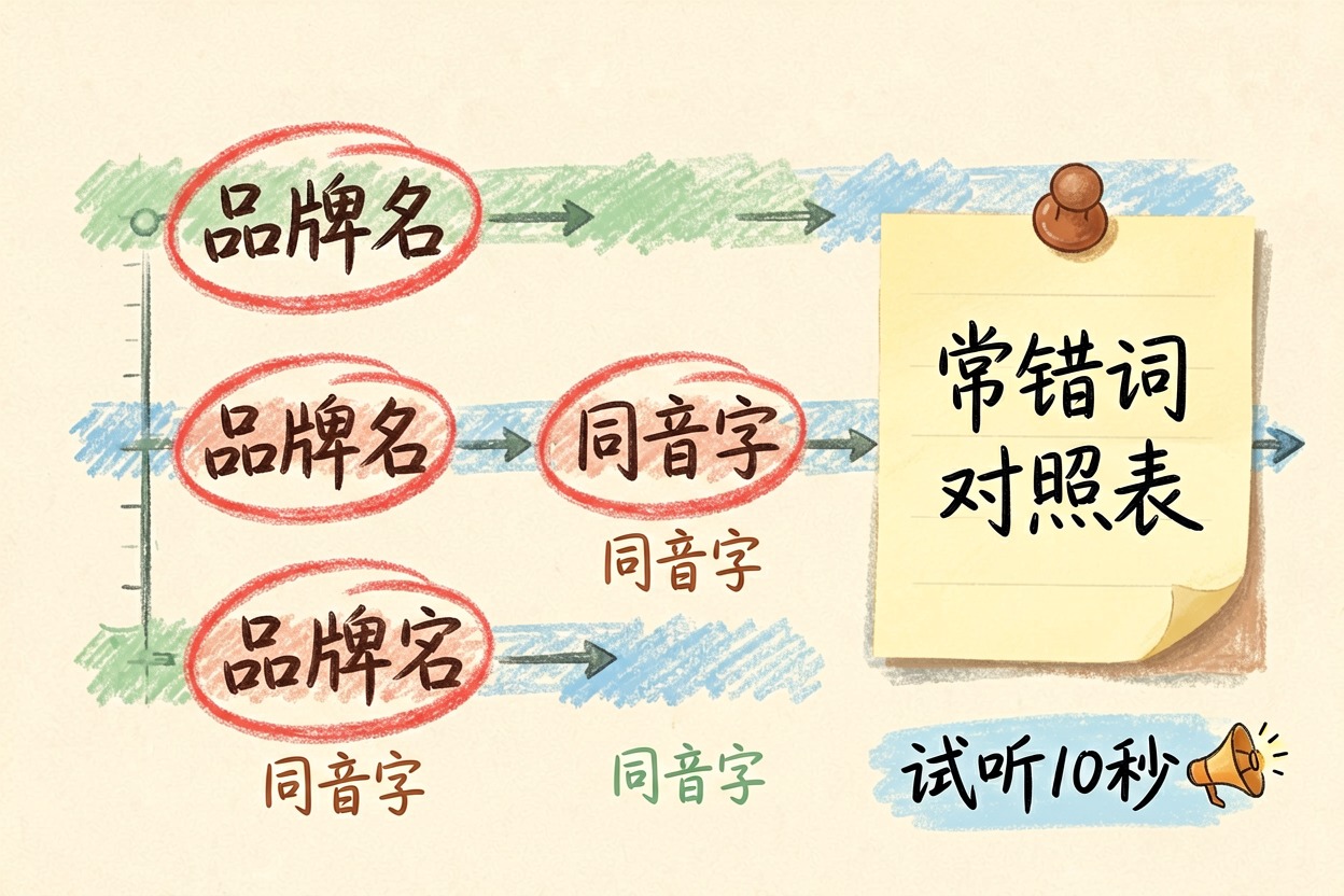 配图3自动字幕校对要点