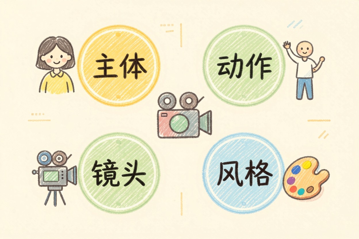 配图3文生视频四要素