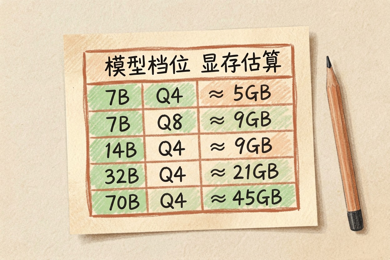 配图37B模型显存对照表