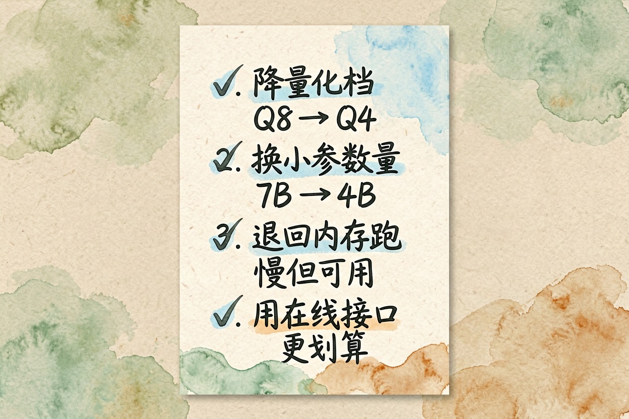配图5显存不够的四条退路