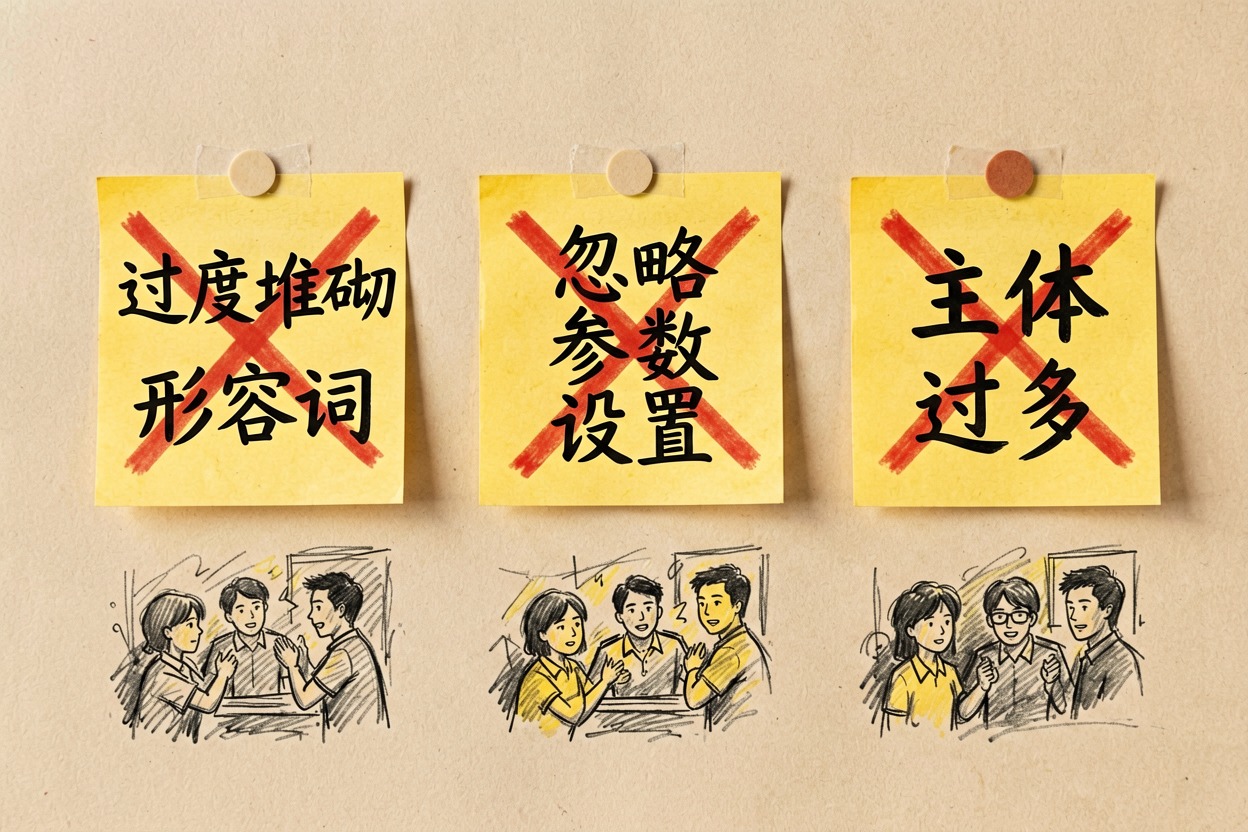 配图4三大常见错误