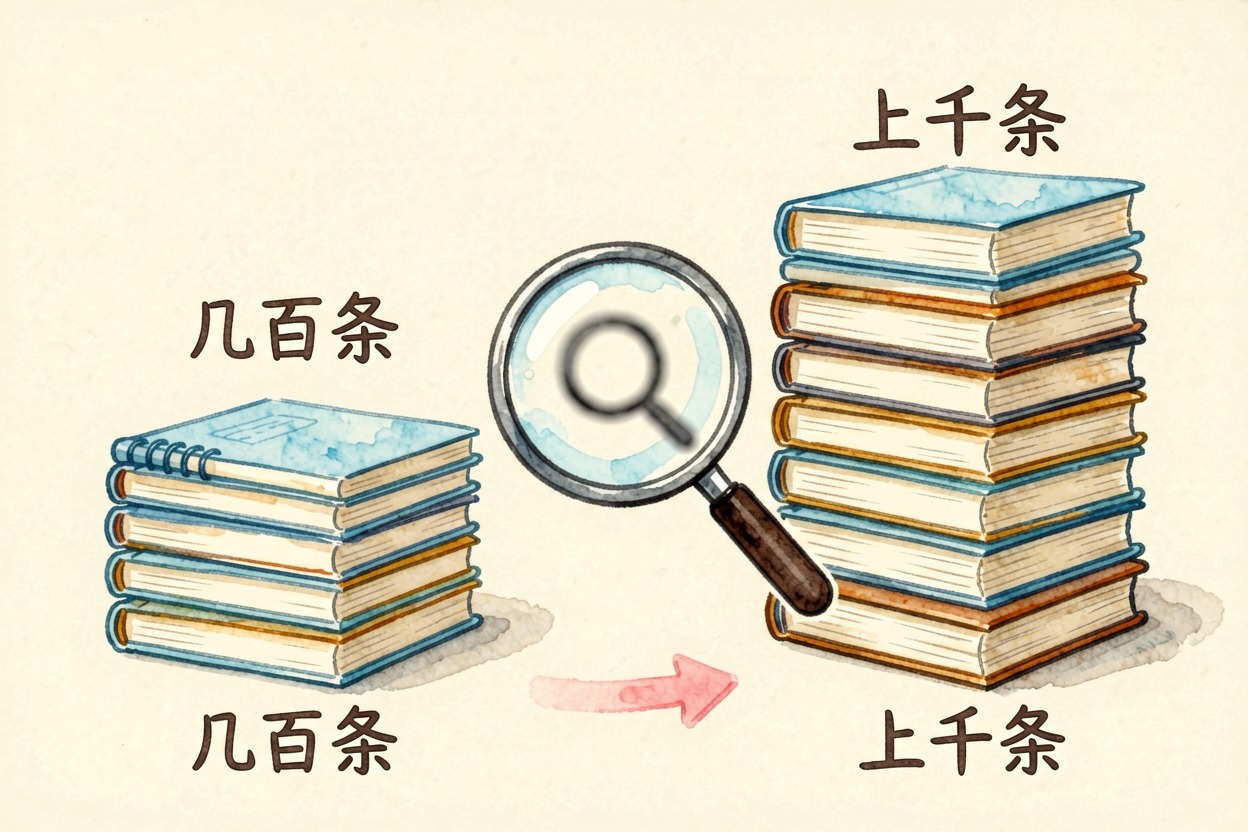 配图1笔记量决定是否值得