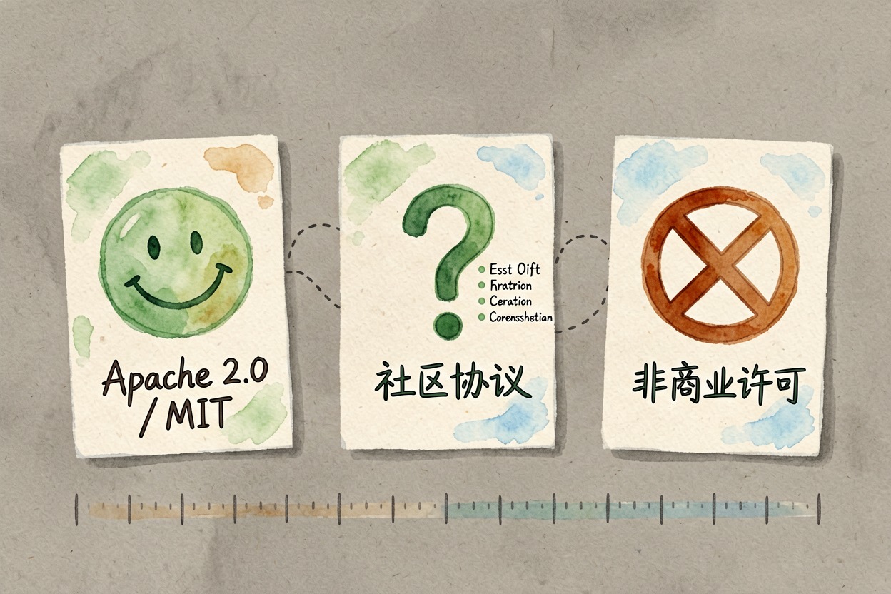 配图2常见许可证分三档