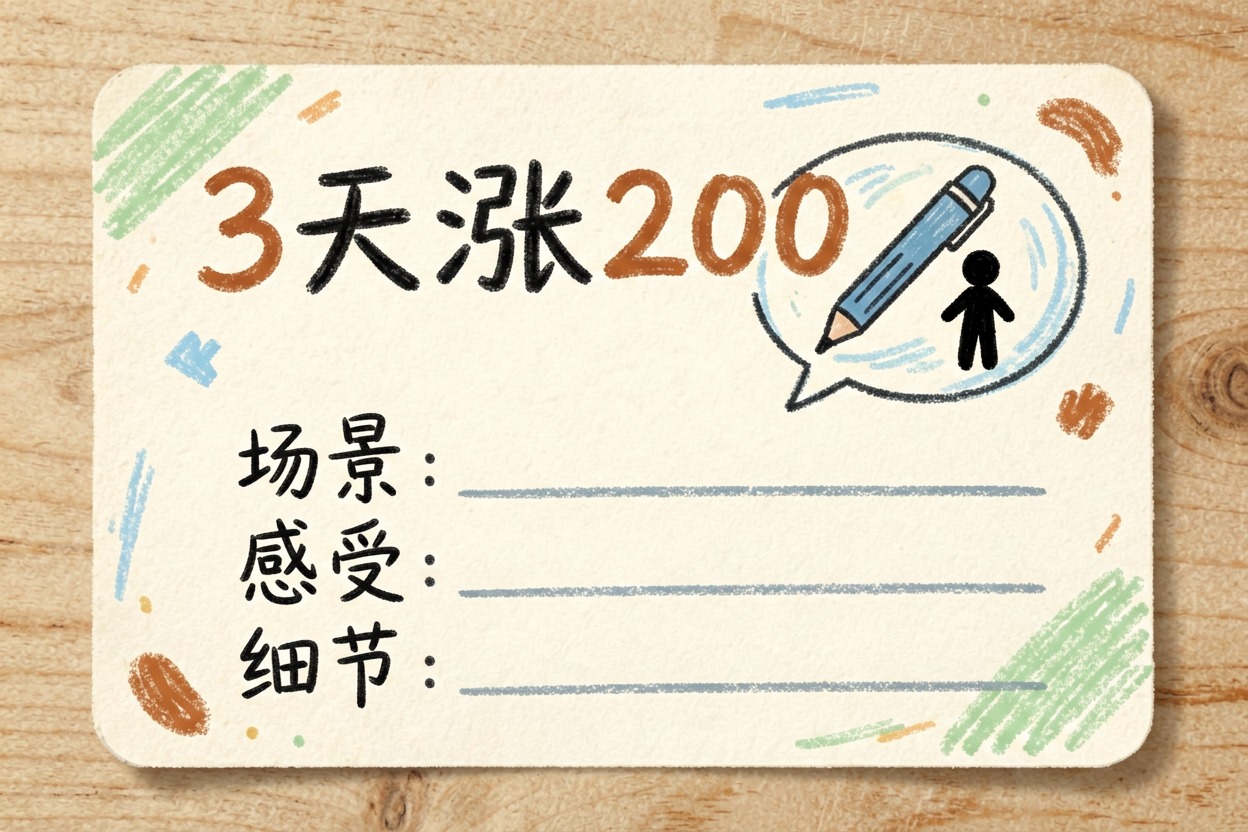 配图3加数字 · 加个人细节