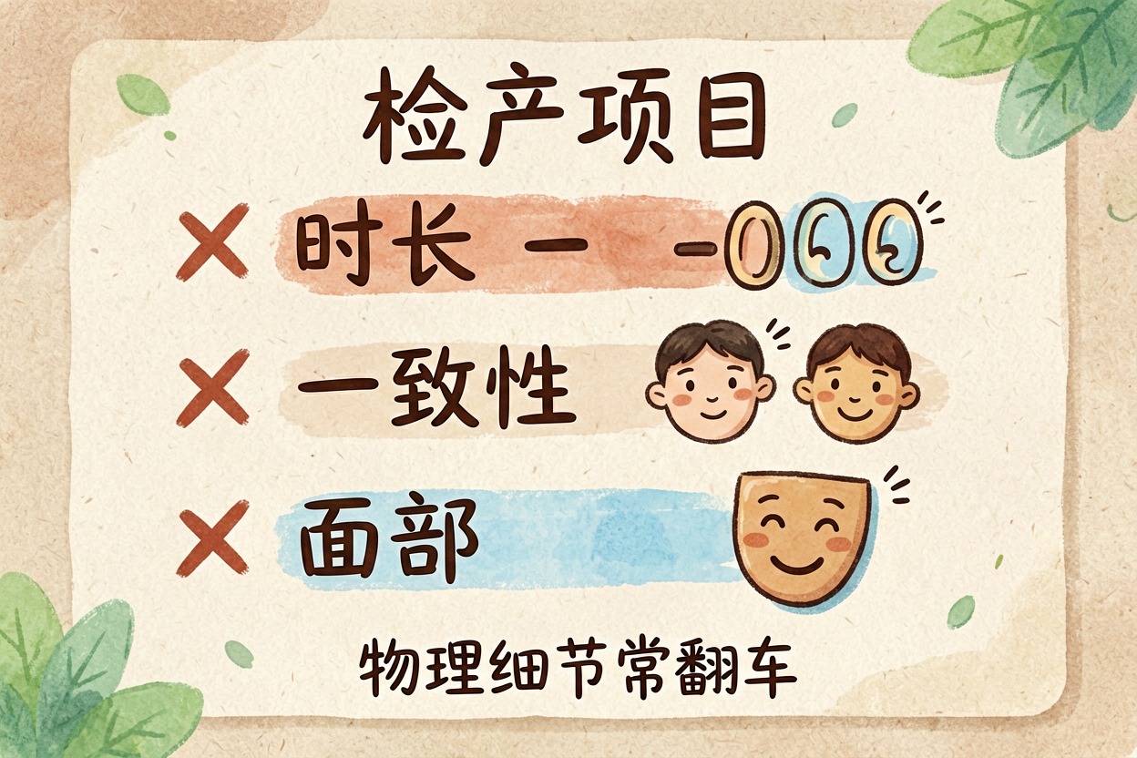 配图3短板：时长、一致性、面部限制