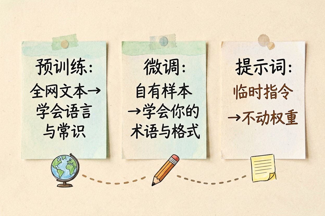 配图2预训练与微调对比