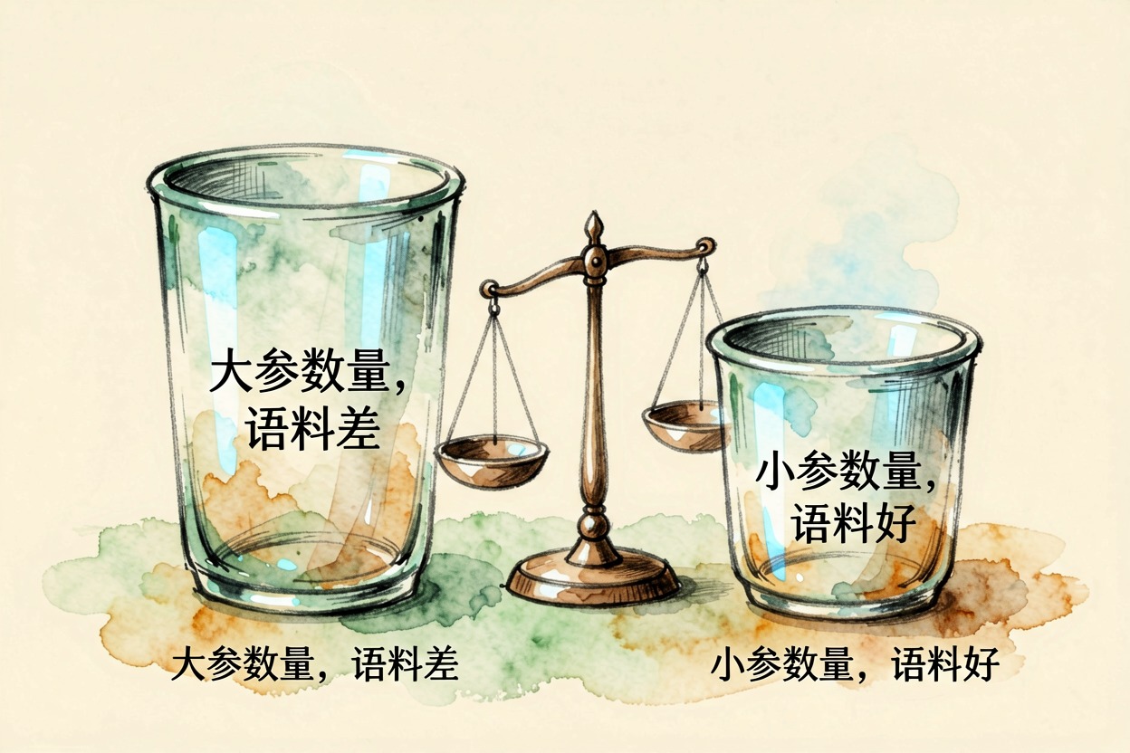 配图2参数量决定上限,不决定能力