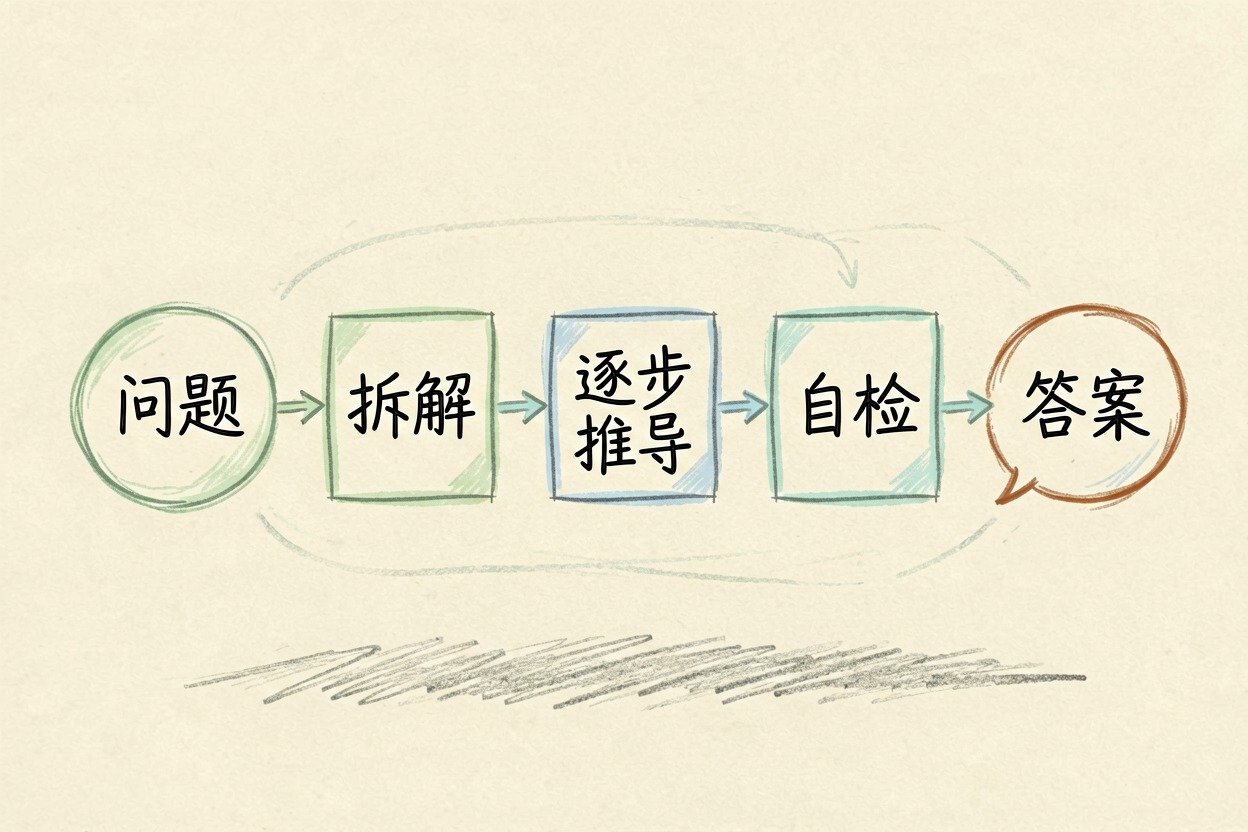 配图1推理模型的核心流程